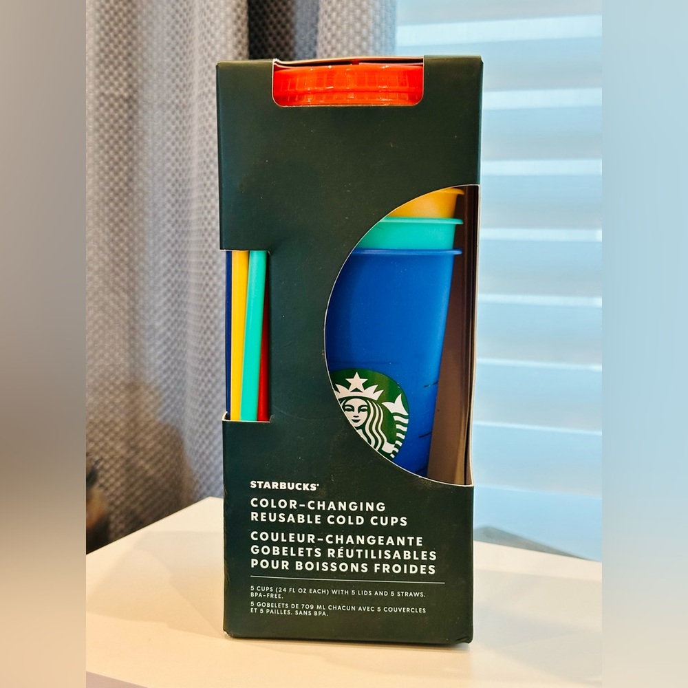 Starbucks Cups Color-Changing 2020 Reusable Cold Cups - Set of 5 - Brand New
